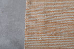 Moroccan Rug – Warm Beige Striped Pattern with Fringe | 3.6 FT x 5.5 FT