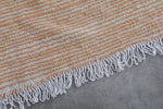 Moroccan Rug – Warm Beige Striped Pattern with Fringe | 3.6 FT x 5.5 FT