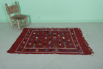 Small Handwoven Berber Moroccan Rug - 3.2 FT X 4.8 FT | Authentic Artisanal Elegance