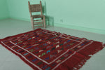 Small Handwoven Berber Moroccan Rug - 3.2 FT X 4.8 FT | Authentic Artisanal Elegance