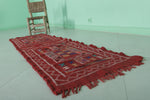 Red Runner Berber Moroccan Handmade Rug – 1.8 FT x 6.5 FT | Traditional Elegance for Your Hallway