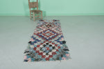 Vintage Handmade Runner Rug – 2.2 FT × 6.2 FT | Colorful Moroccan Boucherouite