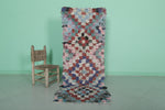 Vintage Handmade Runner Rug – 2.2 FT × 6.2 FT | Colorful Moroccan Boucherouite