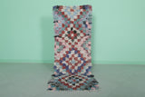 Vintage Handmade Runner Rug – 2.2 FT × 6.2 FT | Colorful Moroccan Boucherouite