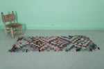 Vintage Handmade Runner Rug – 2.2 FT × 6.2 FT | Colorful Moroccan Boucherouite