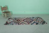 Vintage Handmade Runner Rug – 2.2 FT × 6.2 FT | Colorful Moroccan Boucherouite