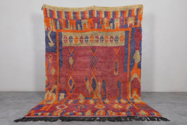 Colorful Moroccan rug with berber symbols – Handmade custom sizes