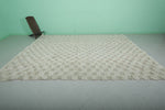 8.6 x 12 FT Moroccan Checkered Rug – Plush Beige and Ivory Squares