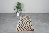 Handmade Beni Ourain Rug 2.6 X 5.2 FT