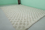 8.6 x 12 FT Moroccan Checkered Rug – Plush Beige and Ivory Squares