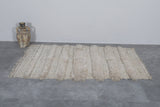 Beige Flatwoven berber Moroccan rug - 3.6 FT X 5.9 FT