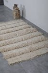 Beige Flatwoven berber Moroccan rug - 3.6 FT X 5.9 FT