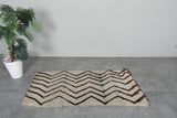 Handmade Beni Ourain Rug 2.6 X 5.2 FT