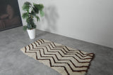 Handmade Beni Ourain Rug 2.6 X 5.2 FT
