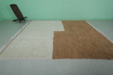 Modern Moroccan Wool Rug - 8.2 x 10 ft | Minimalist Two-Tone Design