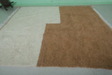 Modern Moroccan Wool Rug - 8.2 x 10 ft | Minimalist Two-Tone Design