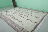 Custom size White striped Moroccan Rug