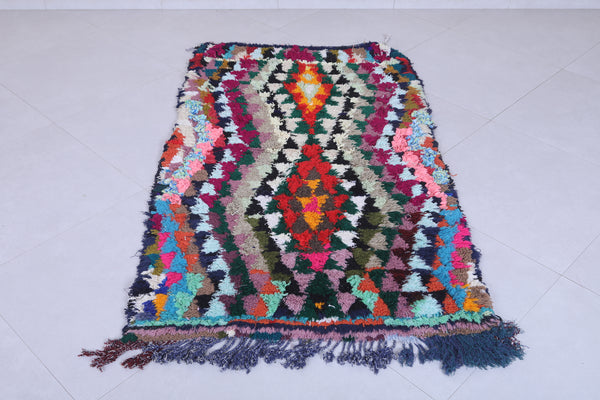 Colorful Moroccan berber rug - Handwoven bohemian carpet