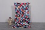 Moroccan Runner Rug – 2.8 x 5.6 FT | Vibrant Multi-Color Diamond Pattern