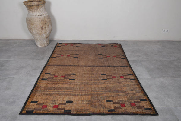 Tuareg rug - 4.9 x 7.1 ft handwoven natural mat