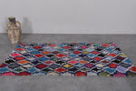 Moroccan Runner Rug – 2.8 x 5.6 FT | Vibrant Multi-Color Diamond Pattern