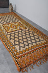 Vintage Handmade Runner Rug 4.3 FT X 11.3 FT