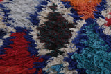 Moroccan Runner Rug – 2.8 x 5.6 FT | Vibrant Multi-Color Diamond Pattern