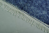 Moroccan Wool Rug 8.2 ft x 9.8 ft | Modern Geometric Blue and White Design