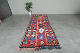 Bold Moroccan Boucherouite Rug – 4.2 x 10.8 Feet Handwoven Tribal Runner