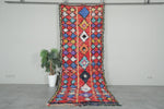 Bold Moroccan Boucherouite Rug – 4.2 x 10.8 Feet Handwoven Tribal Runner