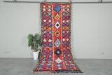 Bold Moroccan Boucherouite Rug – 4.2 x 10.8 Feet Handwoven Tribal Runner