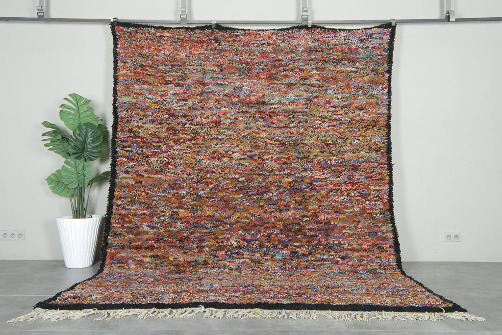 Colorful moroccan rug 8.1 x 10.2 feet Handmade berber rug