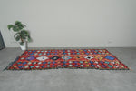 Bold Moroccan Boucherouite Rug – 4.2 x 10.8 Feet Handwoven Tribal Runner
