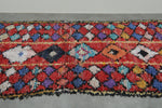Bold Moroccan Boucherouite Rug – 4.2 x 10.8 Feet Handwoven Tribal Runner