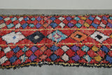 Bold Moroccan Boucherouite Rug – 4.2 x 10.8 Feet Handwoven Tribal Runner
