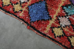 Bold Moroccan Boucherouite Rug – 4.2 x 10.8 Feet Handwoven Tribal Runner