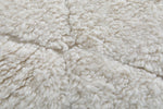 Moroccan Rug - 6.7 x 9.6 Ft, White with Subtle Diamond Pattern