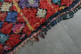 Bold Moroccan Boucherouite Rug – 4.2 x 10.8 Feet Handwoven Tribal Runner