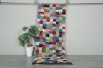 Colorful Moroccan Boucherouite Rug – 3 x 7.8 Feet Handwoven Runner rug