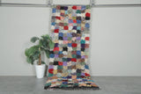 Colorful Moroccan Boucherouite Rug – 3 x 7.8 Feet Handwoven Runner rug