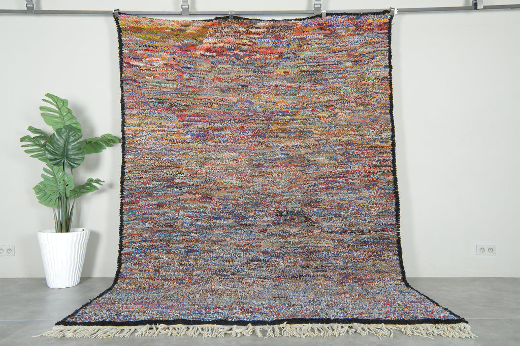 Colorful Moroccan rug 7.4 x 10.3 Feet Tribal rug - Berber area rug