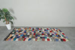 Colorful Moroccan Boucherouite Rug – 3 x 7.8 Feet Handwoven Runner rug