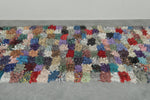 Colorful Moroccan Boucherouite Rug – 3 x 7.8 Feet Handwoven Runner rug