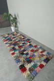Colorful Moroccan Boucherouite Rug – 3 x 7.8 Feet Handwoven Runner rug