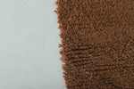 Handmade Moroccan Beni Ourain Rug 2 x 3 FT – Warm Brown Wool Accent Rug