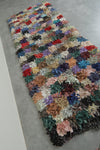 Colorful Moroccan Boucherouite Rug – 3 x 7.8 Feet Handwoven Runner rug