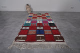 3.4 FT x 5.9 FT Colorful Handmade Moroccan Azilal Carpet - Patchwork Design