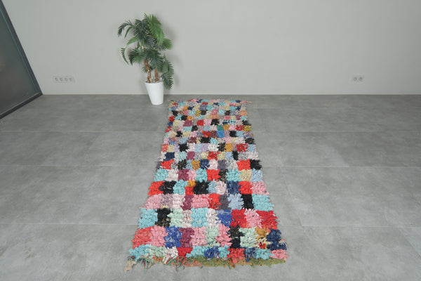 Multicolor Moroccan boucherouite rug – 5.2 x 7.5 Feet handmade patchwork carpet