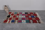 3.4 FT x 5.9 FT Colorful Handmade Moroccan Azilal Carpet - Patchwork Design