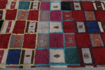 3.4 FT x 5.9 FT Colorful Handmade Moroccan Azilal Carpet - Patchwork Design